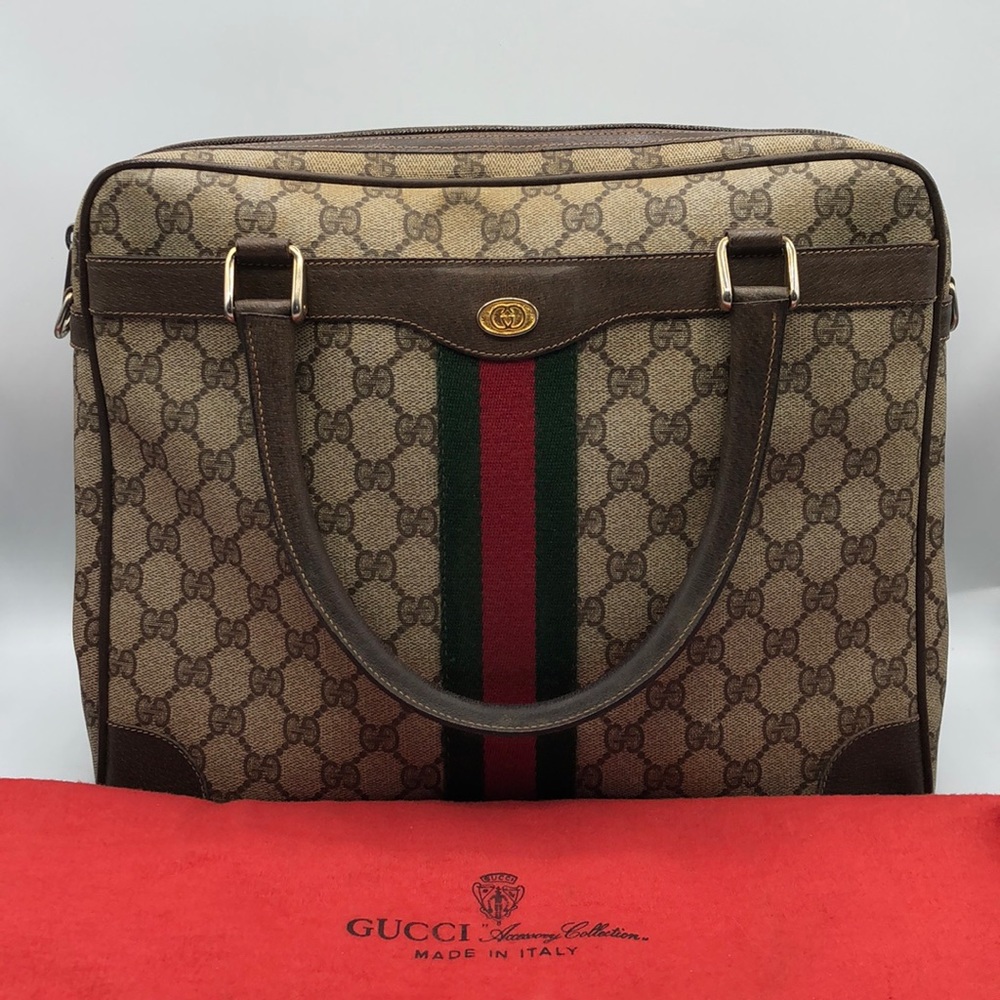 Authentic Vintage Gucci Supreme Monogram Web Bag